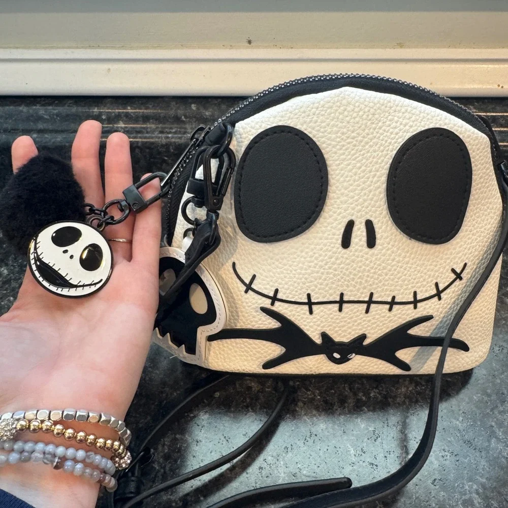 The Nightmare Before Christmas Jack Skellington Crossbody Bag with Keychains